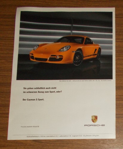 Seltene werbung porsche - seltene, cayman