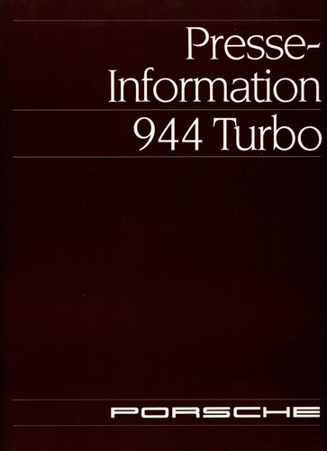 Porsche 944 turbo - 944, presse-