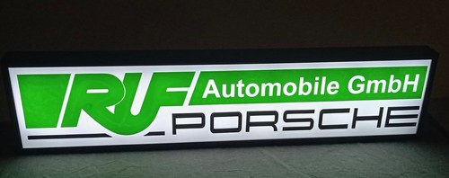 Porsche schild ruf - schild, ruf-beleuchtet