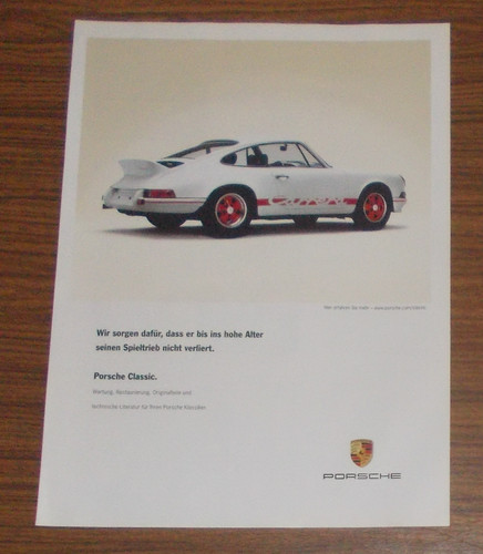 Seltene werbung porsche - seltene,
