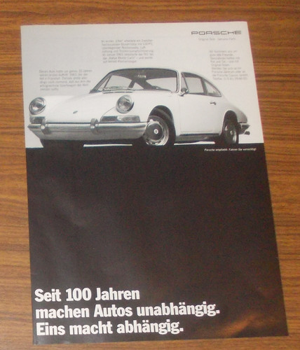 Seltene werbung porsche 911 - werbung,